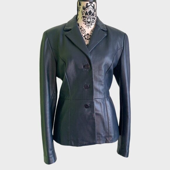 Danier Navy Leather Jacket - Picture 7 of 16